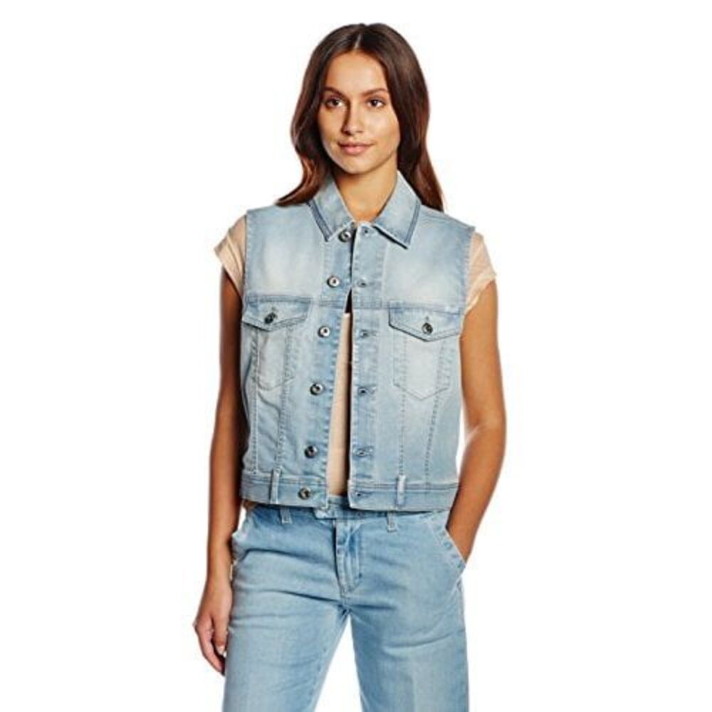 Diesel Ruiness Vest Denim Short Sleeve
